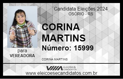 Candidato CORINA MARTINS 2024 - OSÓRIO - Eleições