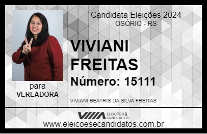 Candidato VIVIANI FREITAS 2024 - OSÓRIO - Eleições