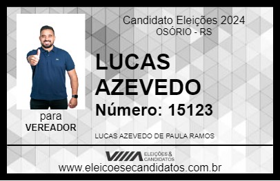 Candidato LUCAS AZEVEDO 2024 - OSÓRIO - Eleições