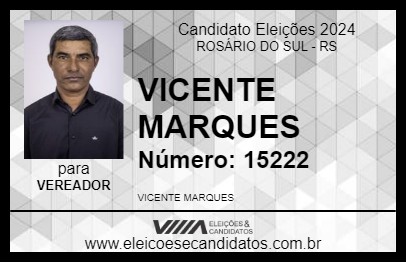 Candidato VICENTE MARQUES 2024 - ROSÁRIO DO SUL - Eleições