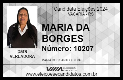 Candidato MARIA DA BORGES 2024 - VACARIA - Eleições