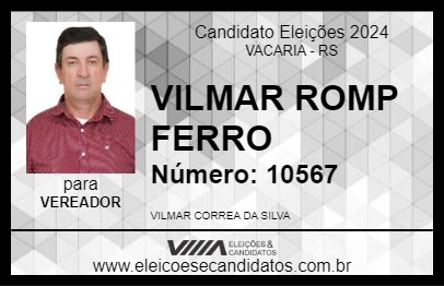 Candidato VILMAR ROMP FERRO 2024 - VACARIA - Eleições