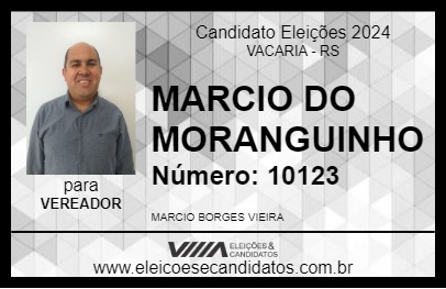 Candidato MARCIO DO MORANGUINHO 2024 - VACARIA - Eleições