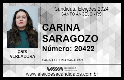 Candidato CARINA SARAGOZO 2024 - SANTO ÂNGELO - Eleições