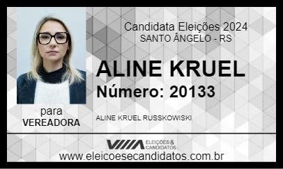 Candidato ALINE KRUEL 2024 - SANTO ÂNGELO - Eleições