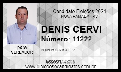 Candidato DENIS CERVI 2024 - NOVA RAMADA - Eleições