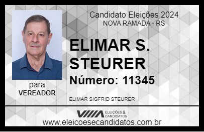 Candidato ELIMAR S. STEURER 2024 - NOVA RAMADA - Eleições