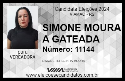 Candidato SIMONE MOURA A GATEADA 2024 - VIAMÃO - Eleições