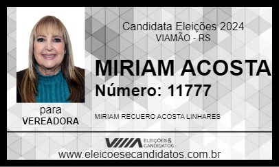 Candidato MIRIAM ACOSTA 2024 - VIAMÃO - Eleições