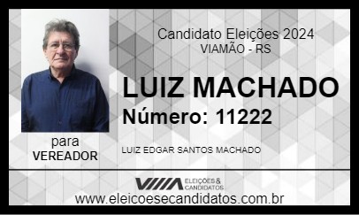 Candidato LUIZ MACHADO 2024 - VIAMÃO - Eleições