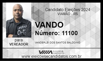 Candidato VANDO 2024 - VIAMÃO - Eleições