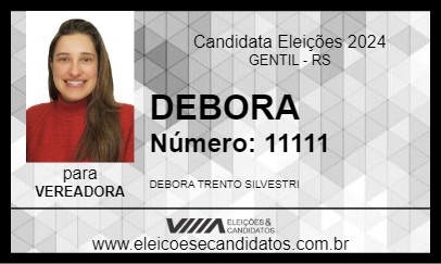 Candidato DEBORA  2024 - GENTIL - Eleições