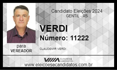 Candidato VERDI 2024 - GENTIL - Eleições