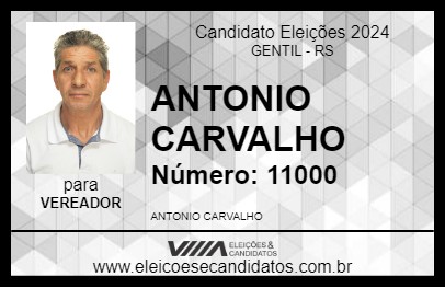 Candidato ANTONIO CARVALHO 2024 - GENTIL - Eleições