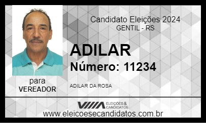 Candidato ADILAR 2024 - GENTIL - Eleições