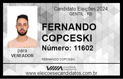 Candidato FERNANDO COPCESKI 2024 - GENTIL - Eleições