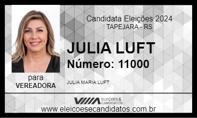 Candidato JULIA LUFT 2024 - TAPEJARA - Eleições