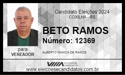 Candidato BETO RAMOS 2024 - COXILHA - Eleições