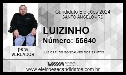 Candidato LUIZINHO 2024 - SANTO ÂNGELO - Eleições