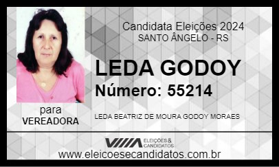 Candidato LEDA GODOY 2024 - SANTO ÂNGELO - Eleições