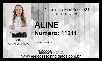 Candidato ALINE 2024 - ILÓPOLIS - Eleições