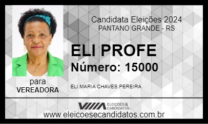 Candidato ELI PROFE 2024 - PANTANO GRANDE - Eleições