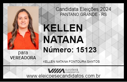 Candidato KELLEN NATANA 2024 - PANTANO GRANDE - Eleições