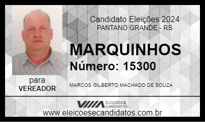 Candidato MARQUINHOS 2024 - PANTANO GRANDE - Eleições