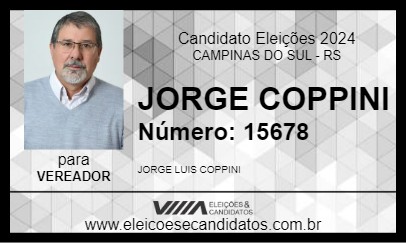 Candidato JORGE COPPINI 2024 - CAMPINAS DO SUL - Eleições