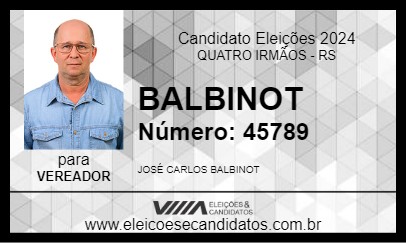 Candidato BALBINOT 2024 - QUATRO IRMÃOS - Eleições