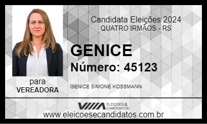 Candidato GENICE 2024 - QUATRO IRMÃOS - Eleições