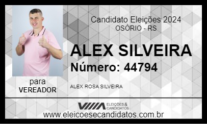 Candidato ALEX SILVEIRA 2024 - OSÓRIO - Eleições