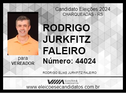 Candidato RODRIGO JURKFITZ FALEIRO 2024 - CHARQUEADAS - Eleições