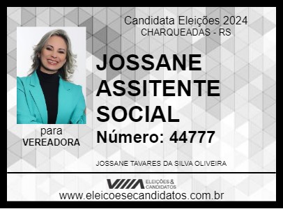 Candidato JOSSANE ASSITENTE SOCIAL 2024 - CHARQUEADAS - Eleições