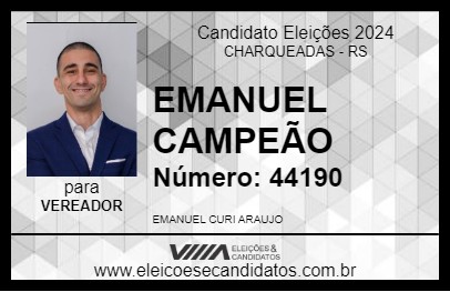 Candidato EMANUEL CAMPEÃO 2024 - CHARQUEADAS - Eleições