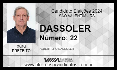 Candidato DASSOLER 2024 - SÃO VALENTIM - Eleições