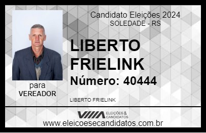 Candidato LIBERTO FRIELINK 2024 - SOLEDADE - Eleições