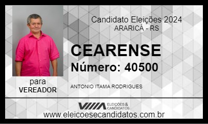 Candidato CEARENSE 2024 - ARARICÁ - Eleições