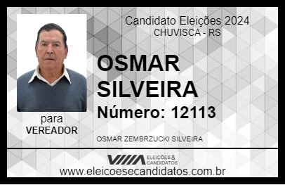 Candidato OSMAR SILVEIRA 2024 - CHUVISCA - Eleições