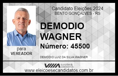 Candidato DEMODIO WAGNER 2024 - BENTO GONÇALVES - Eleições