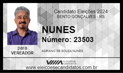 Candidato NUNES 2024 - BENTO GONÇALVES - Eleições