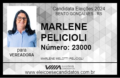 Candidato MARLENE PELICIOLI 2024 - BENTO GONÇALVES - Eleições