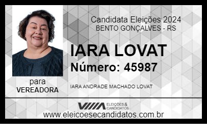 Candidato IARA LOVAT 2024 - BENTO GONÇALVES - Eleições