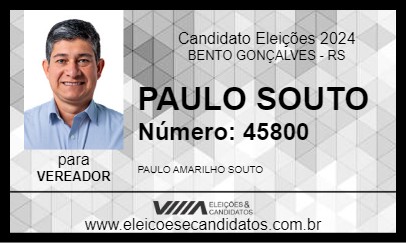 Candidato PAULO SOUTO 2024 - BENTO GONÇALVES - Eleições