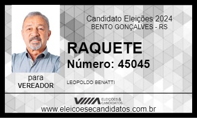 Candidato RAQUETE 2024 - BENTO GONÇALVES - Eleições