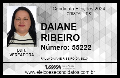 Candidato DAIANE RIBEIRO 2024 - CRISTAL - Eleições