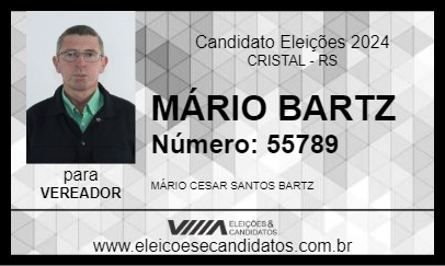 Candidato MÁRIO BARTZ 2024 - CRISTAL - Eleições