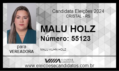 Candidato MALU HOLZ 2024 - CRISTAL - Eleições