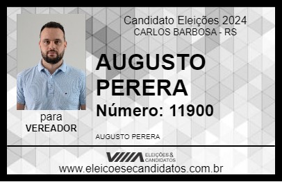 Candidato AUGUSTO DENICOL PERERA 2024 - CARLOS BARBOSA - Eleições