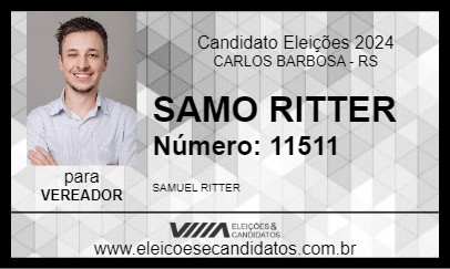 Candidato SAMO RITTER 2024 - CARLOS BARBOSA - Eleições